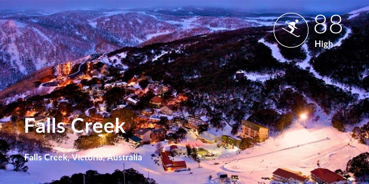 Skiing comfort level is 88 in Falls Creek