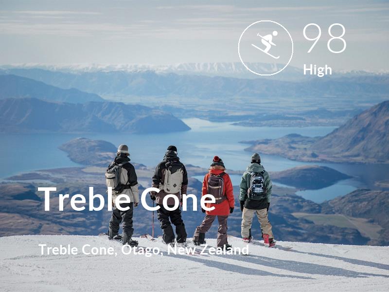 Skiing comfort level is 98 in Treble Cone