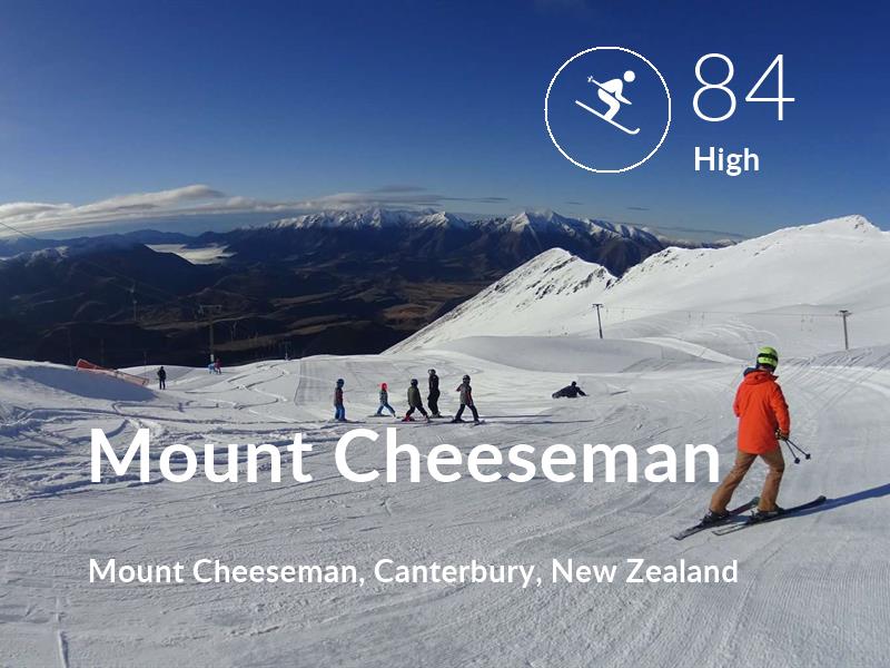 Skiing comfort level is 84 in Mount Cheeseman