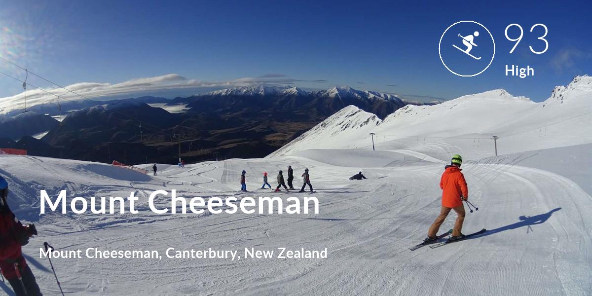 Skiing comfort level is 93 in Mount Cheeseman