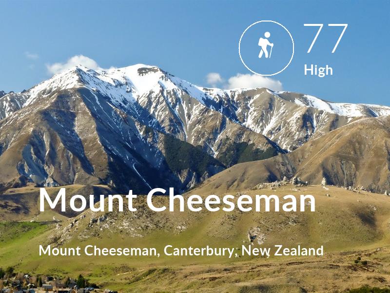 Hiking comfort level is 77 in Mount Cheeseman