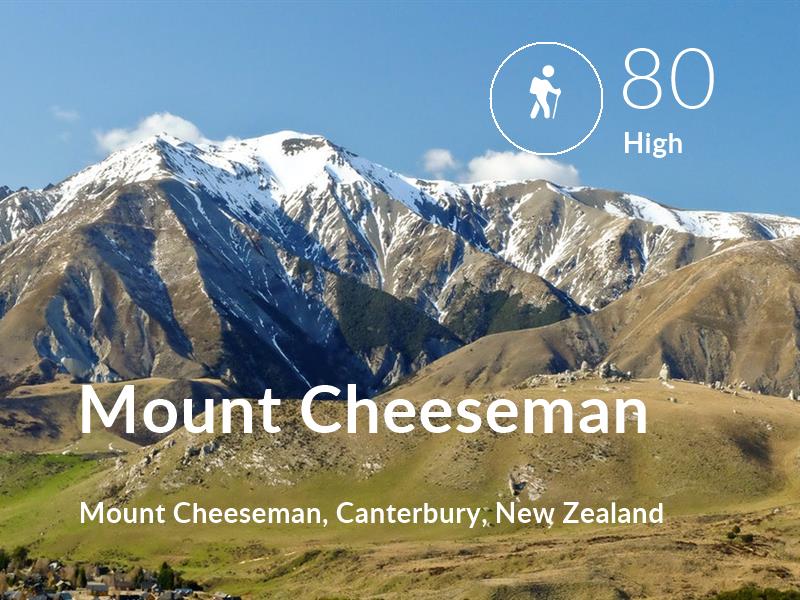 Hiking comfort level is 80 in Mount Cheeseman