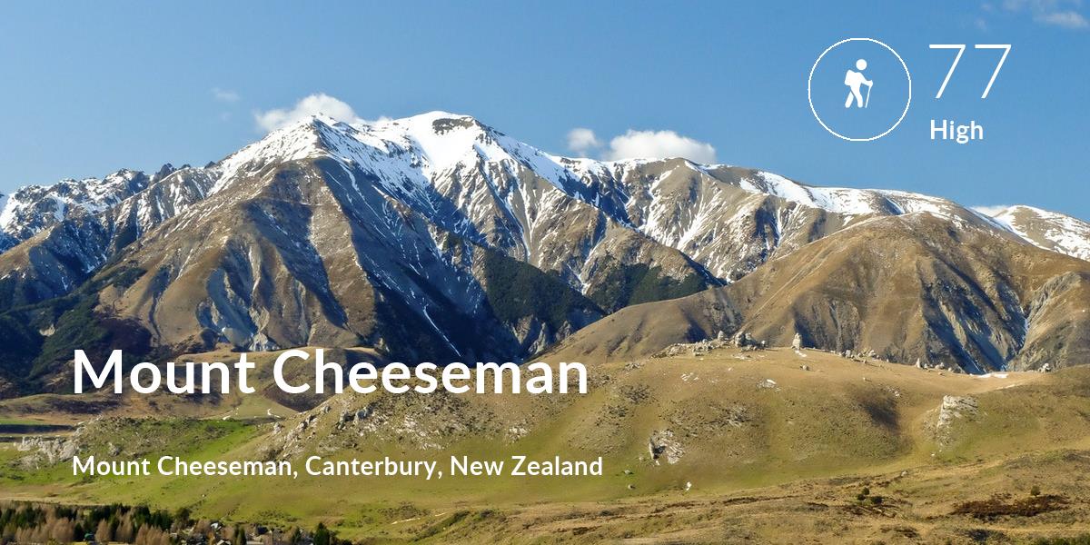 Hiking comfort level is 77 in Mount Cheeseman