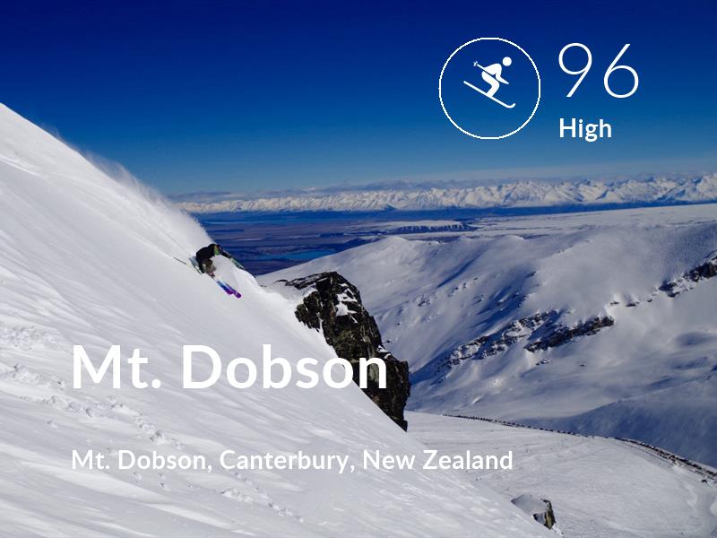 Skiing comfort level is 96 in Mt. Dobson