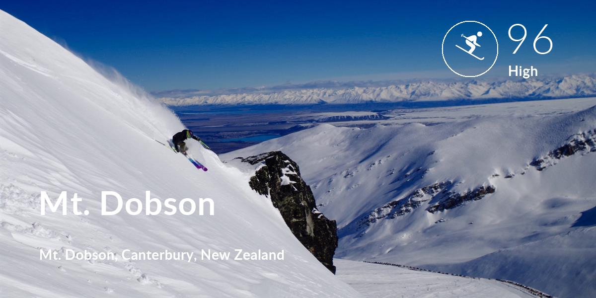 Skiing comfort level is 96 in Mt. Dobson