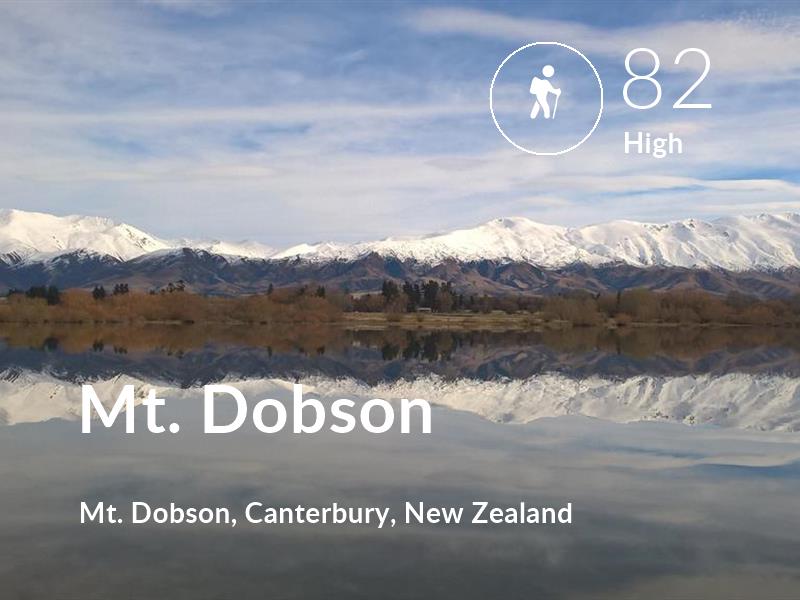 Hiking comfort level is 82 in Mt. Dobson