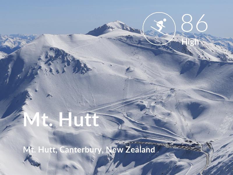 Skiing comfort level is 86 in Mt. Hutt