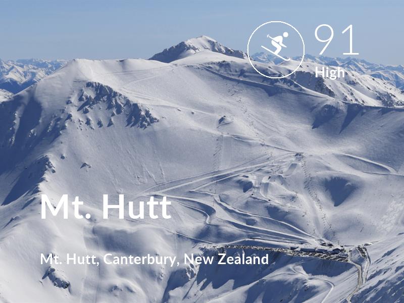 Skiing comfort level is 91 in Mt. Hutt