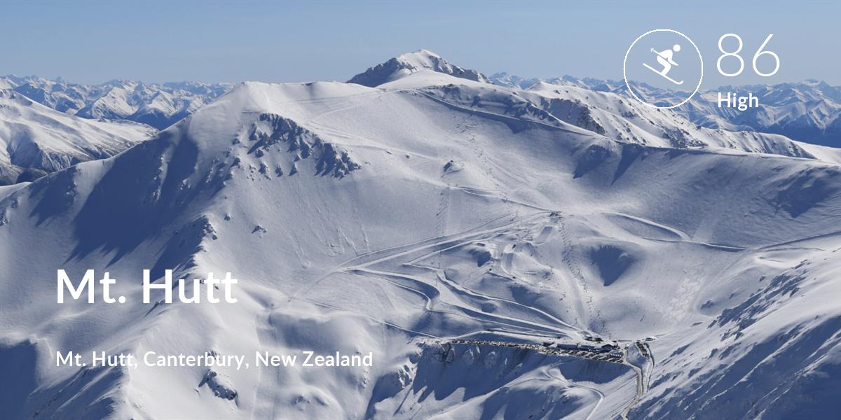 Skiing comfort level is 86 in Mt. Hutt