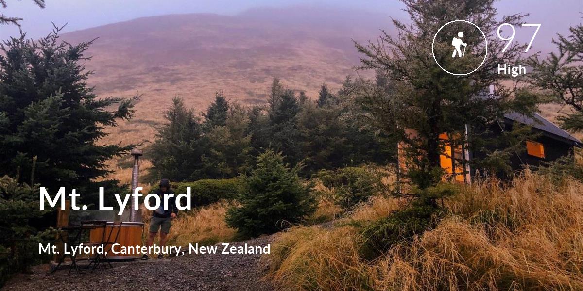 Hiking comfort level is 97 in Mt. Lyford