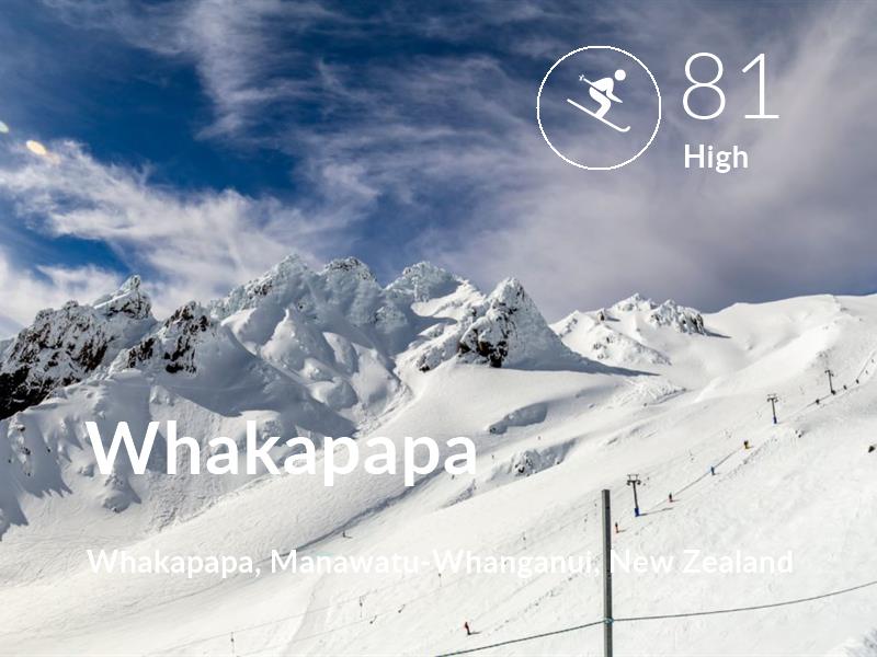 Skiing comfort level is 81 in Whakapapa