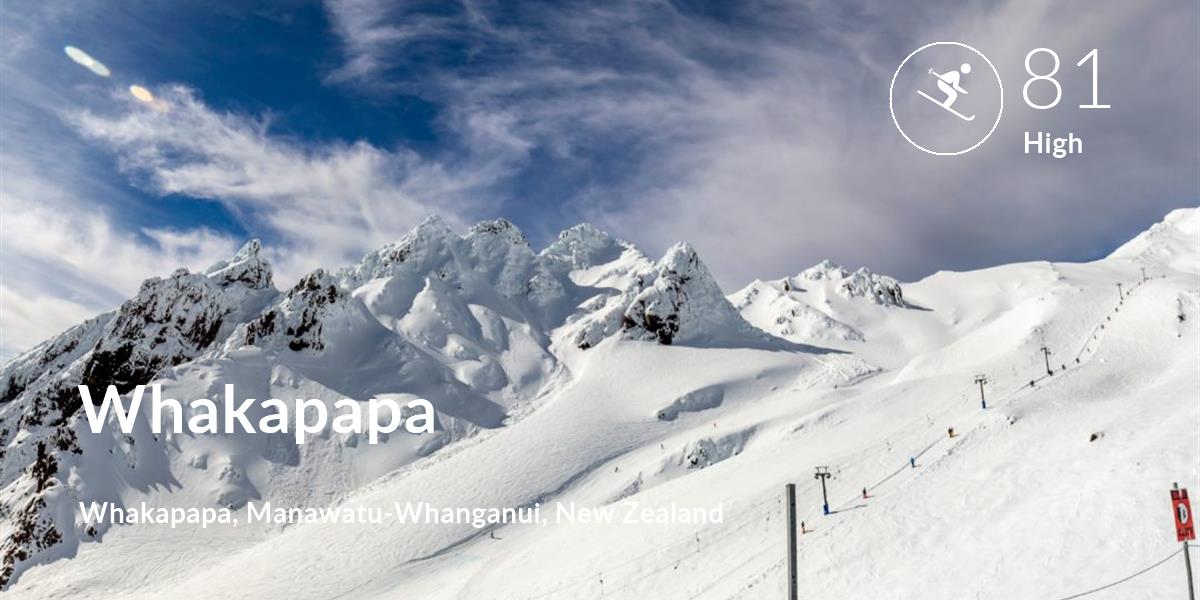 Skiing comfort level is 81 in Whakapapa