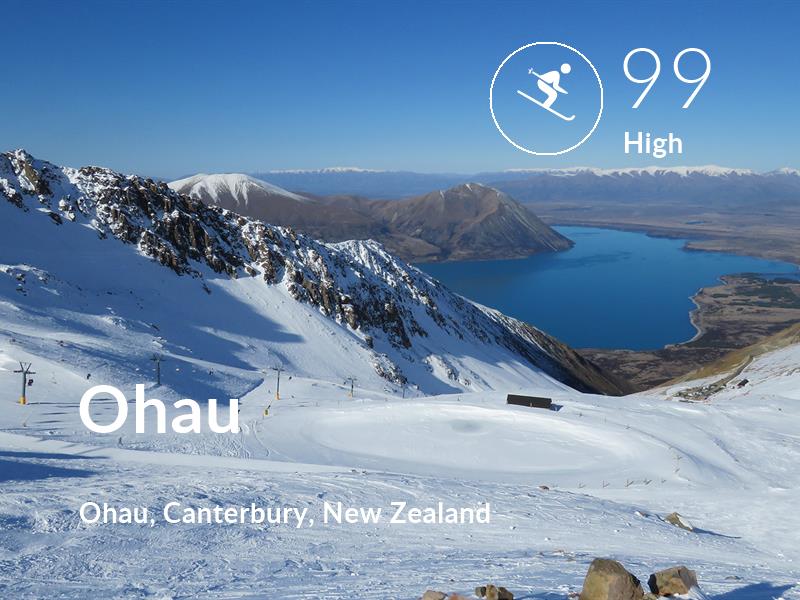 Skiing comfort level is 99 in Ohau