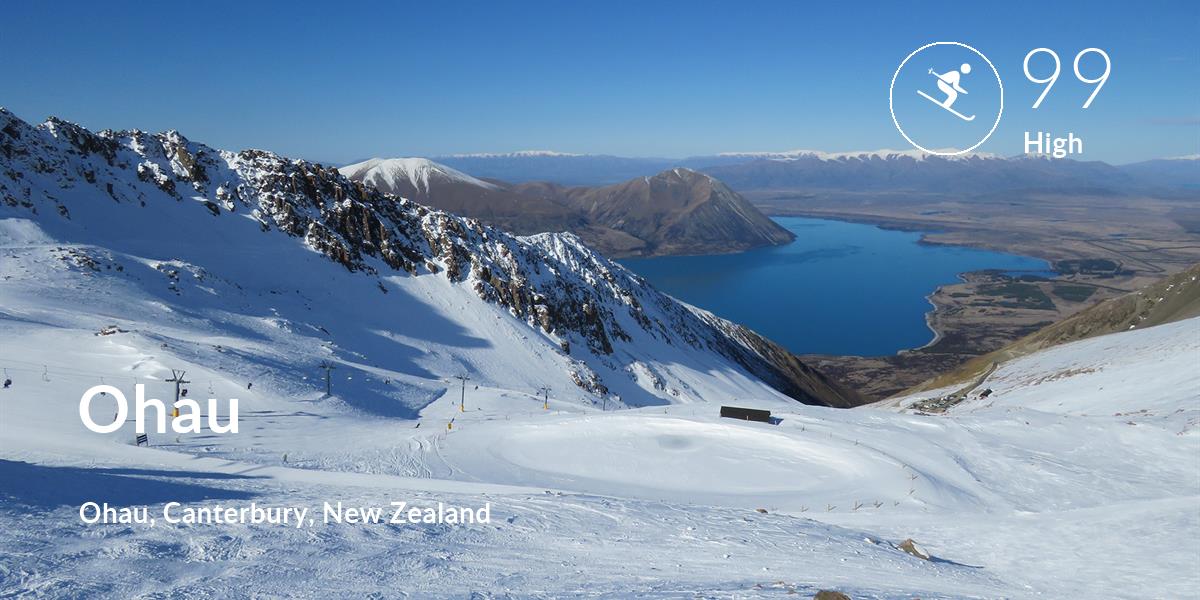 Skiing comfort level is 99 in Ohau