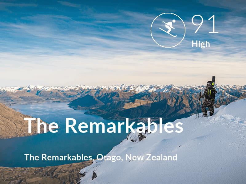 Skiing comfort level is 91 in The Remarkables