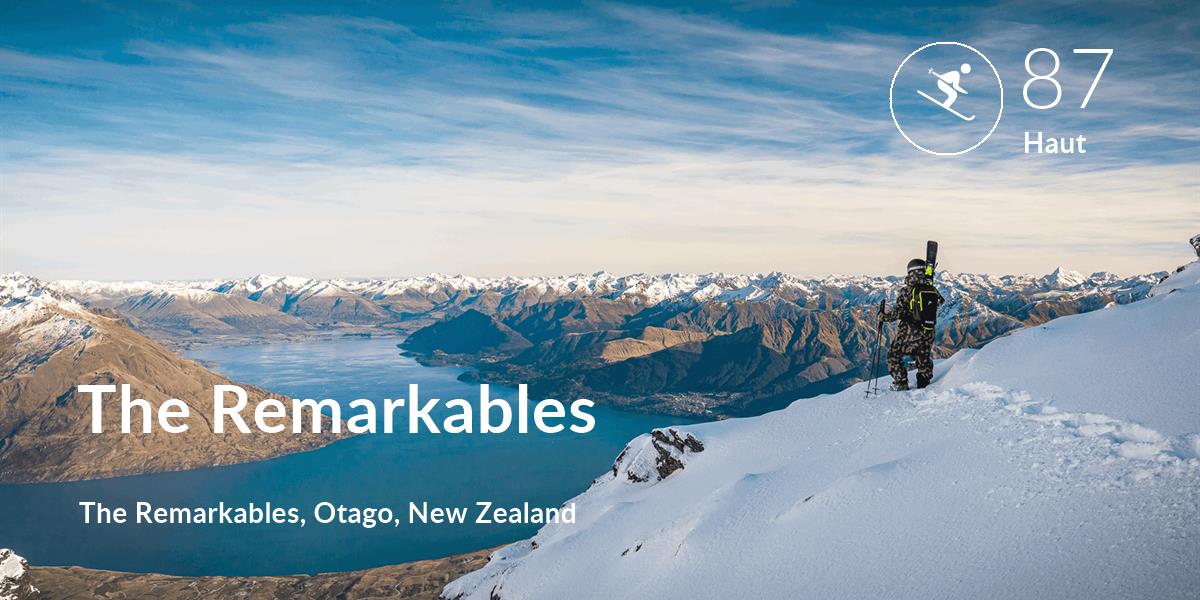 Ski comfort level is 87 in The Remarkables