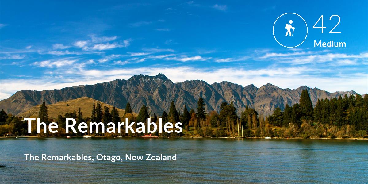 Hiking comfort level is 42 in The Remarkables