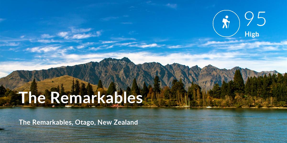 Hiking comfort level is 95 in The Remarkables