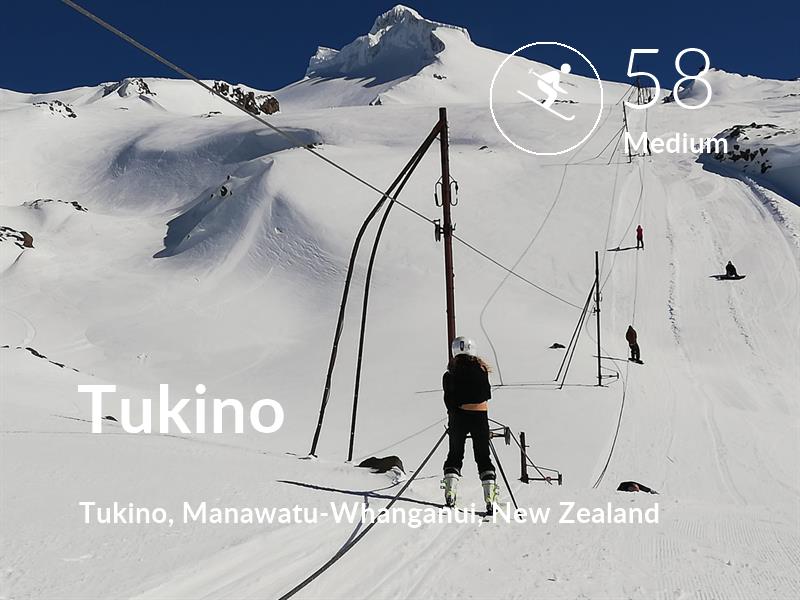 Skiing comfort level is 58 in Tukino