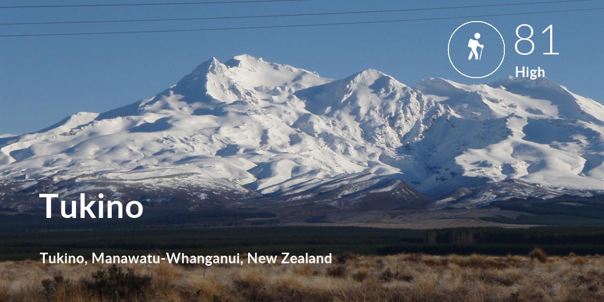 Hiking comfort level is 81 in Tukino