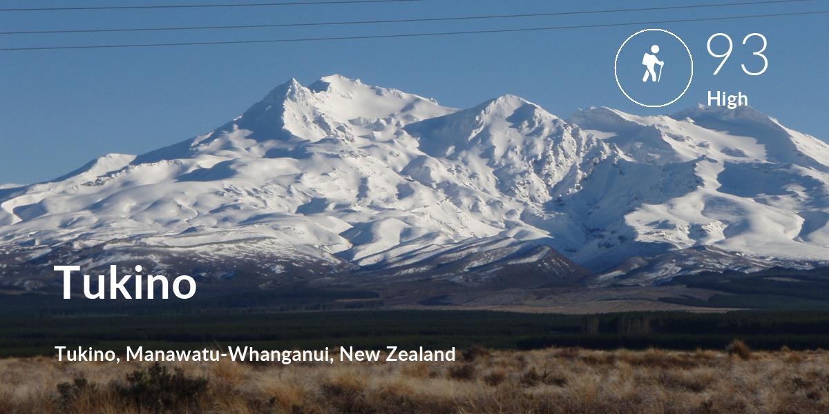 Hiking comfort level is 93 in Tukino