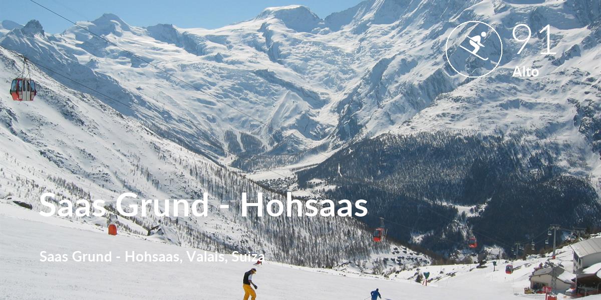 Esquiar comfort level is 91 in Saas Grund - Hohsaas