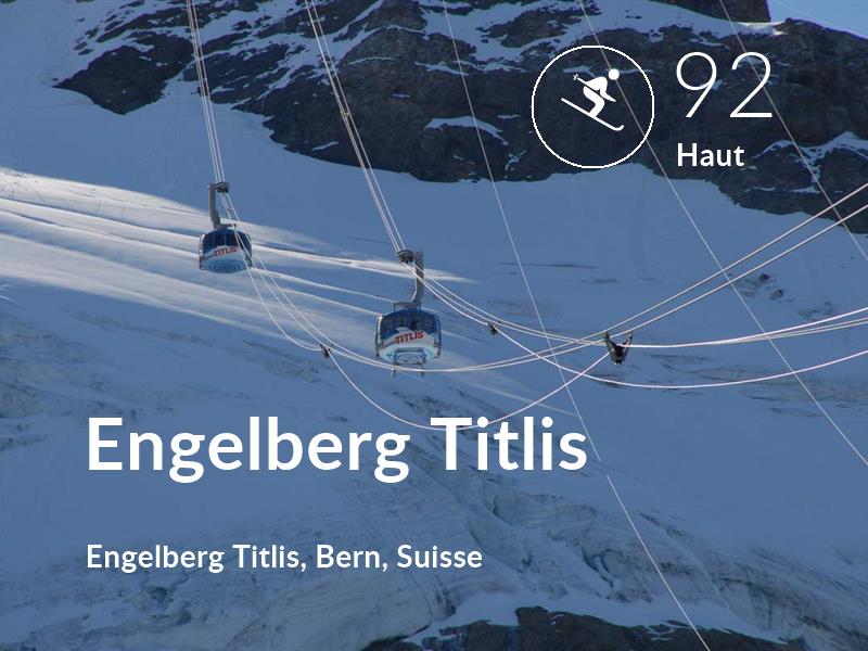 Ski comfort level is 92 in Engelberg Titlis