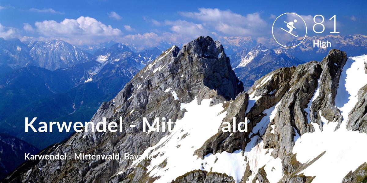 Skiing comfort level is 81 in Karwendel - Mittenwald