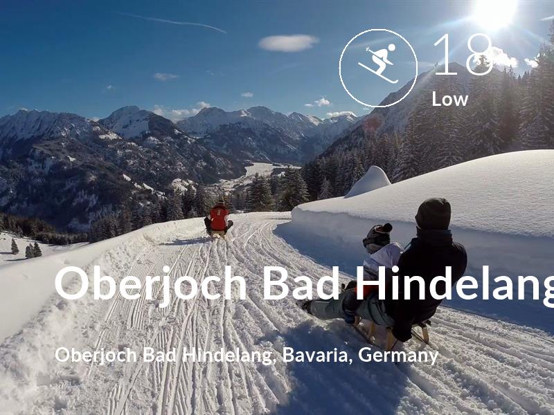 Skiing comfort level is 18 in Oberjoch Bad Hindelang