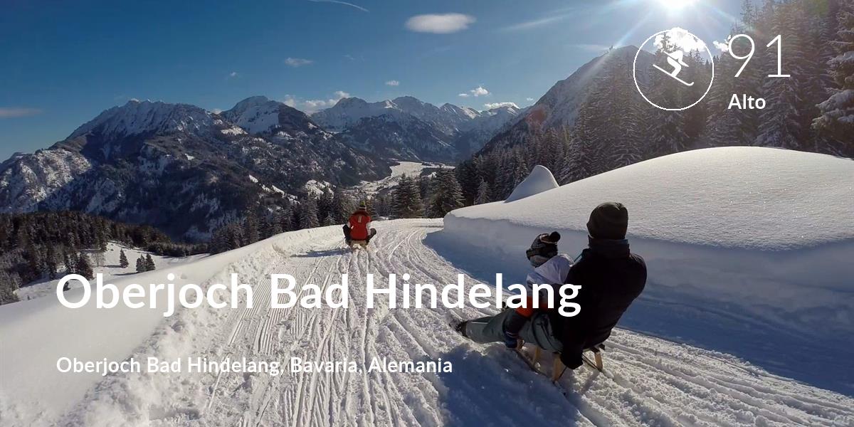 Esquiar comfort level is 91 in Oberjoch Bad Hindelang