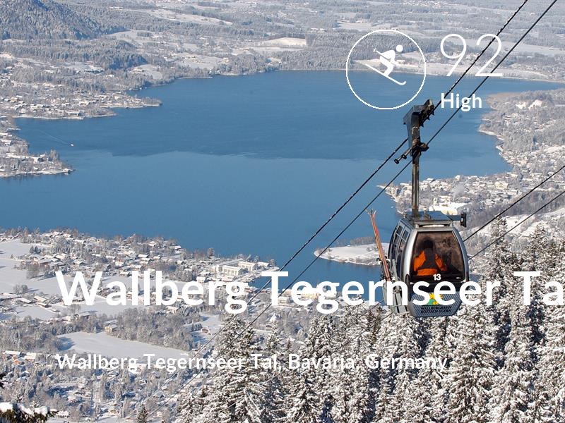 Skiing comfort level is 92 in Wallberg Tegernseer Tal