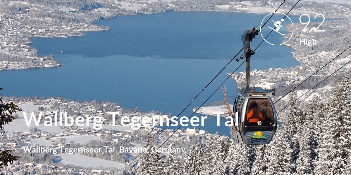 Skiing comfort level is 92 in Wallberg Tegernseer Tal