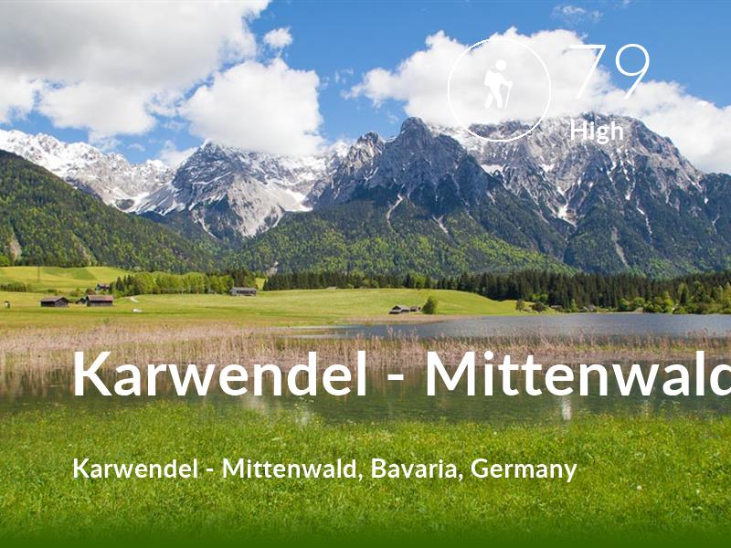 Hiking comfort level is 79 in Karwendel - Mittenwald