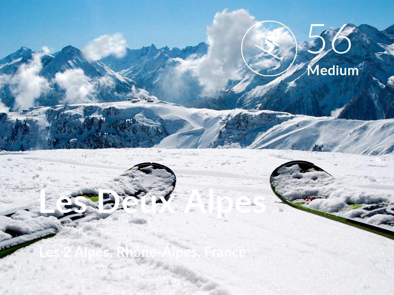 Skiing comfort level is 56 in Les Deux Alpes