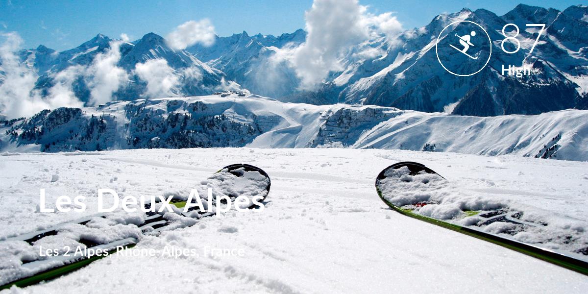 Skiing comfort level is 87 in Les Deux Alpes