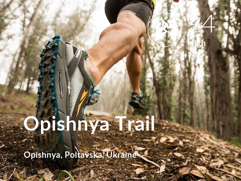 Running comfort level is 94 in Opishnya Trail