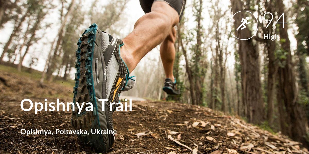 Running comfort level is 94 in Opishnya Trail