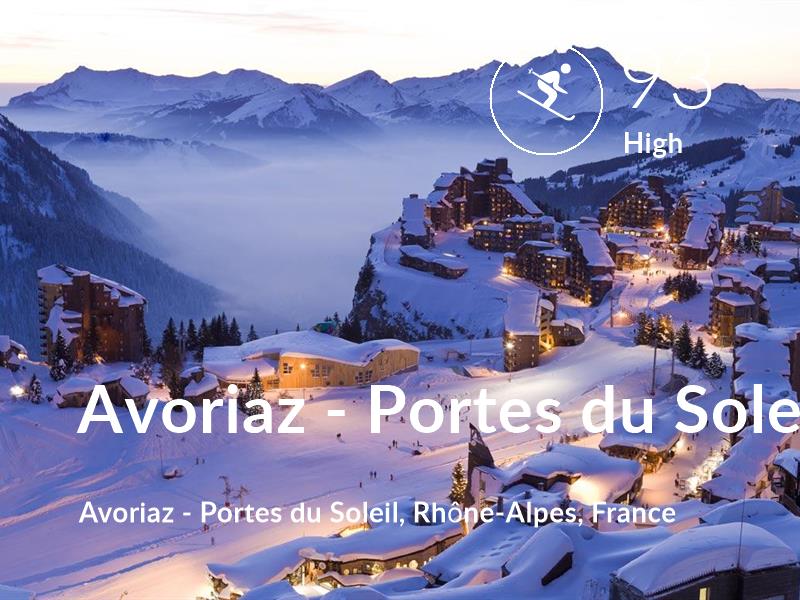 Skiing comfort level is 93 in Avoriaz - Portes du Soleil