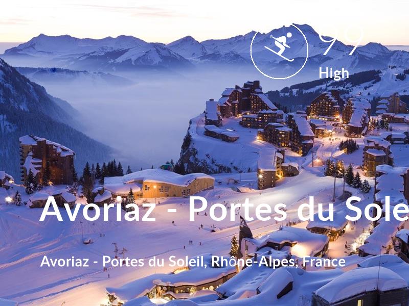 Skiing comfort level is 99 in Avoriaz - Portes du Soleil