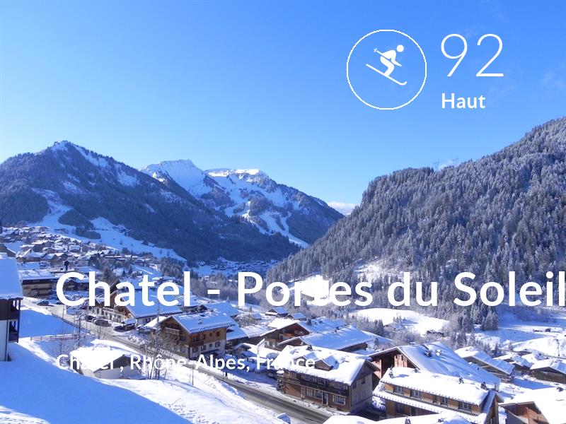 Ski comfort level is 92 in Chatel - Portes du Soleil
