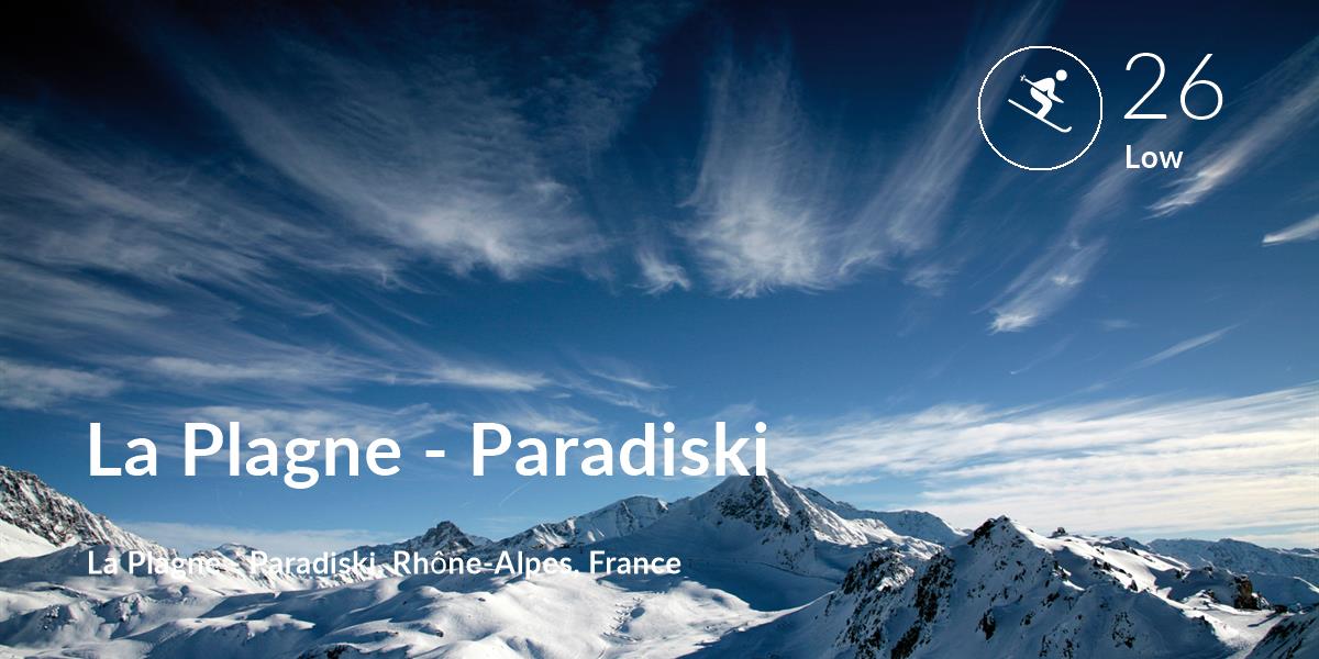 Skiing comfort level is 26 in La Plagne - Paradiski