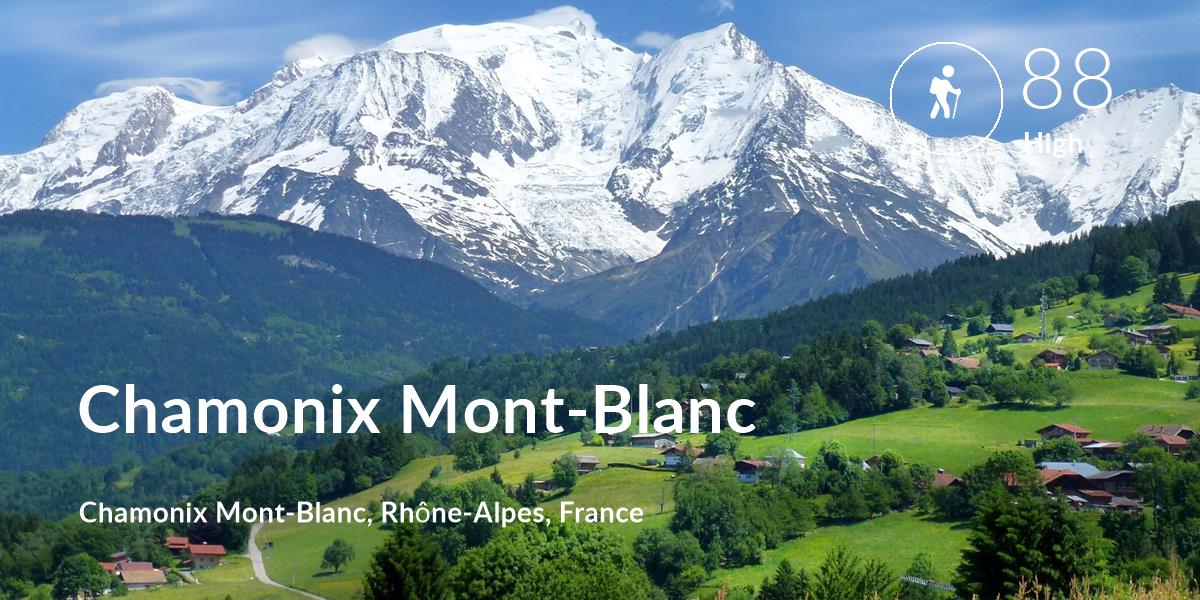 Hiking comfort level is 88 in Chamonix Mont-Blanc