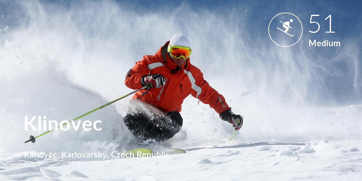 Skiing comfort level is 51 in Klinovec