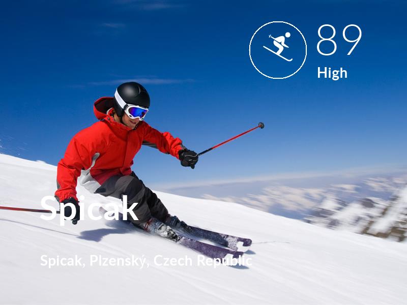 Skiing comfort level is 89 in Spicak