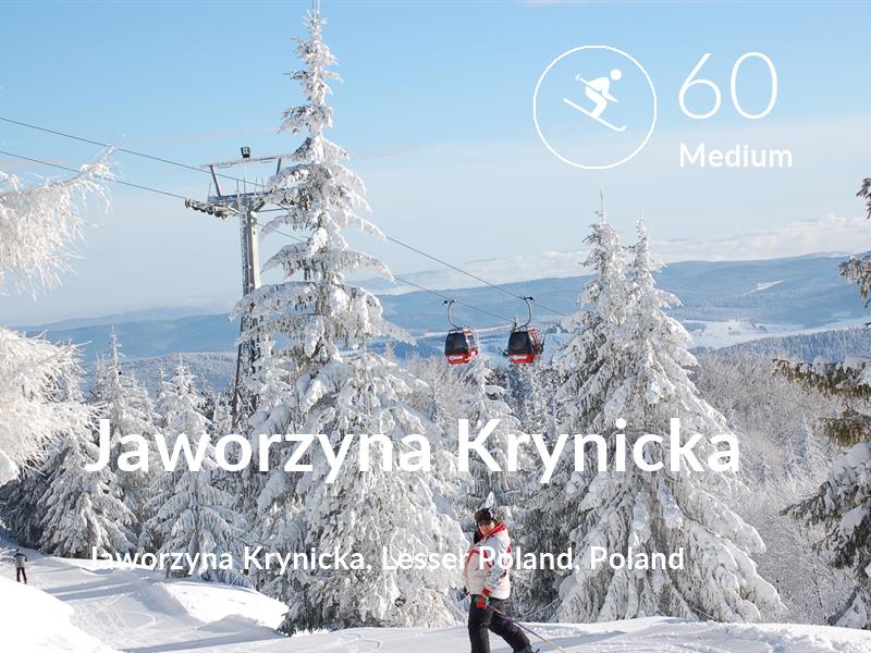 Skiing comfort level is 60 in Jaworzyna Krynicka